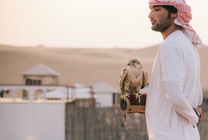 Dubai visit visa online, man with eagle